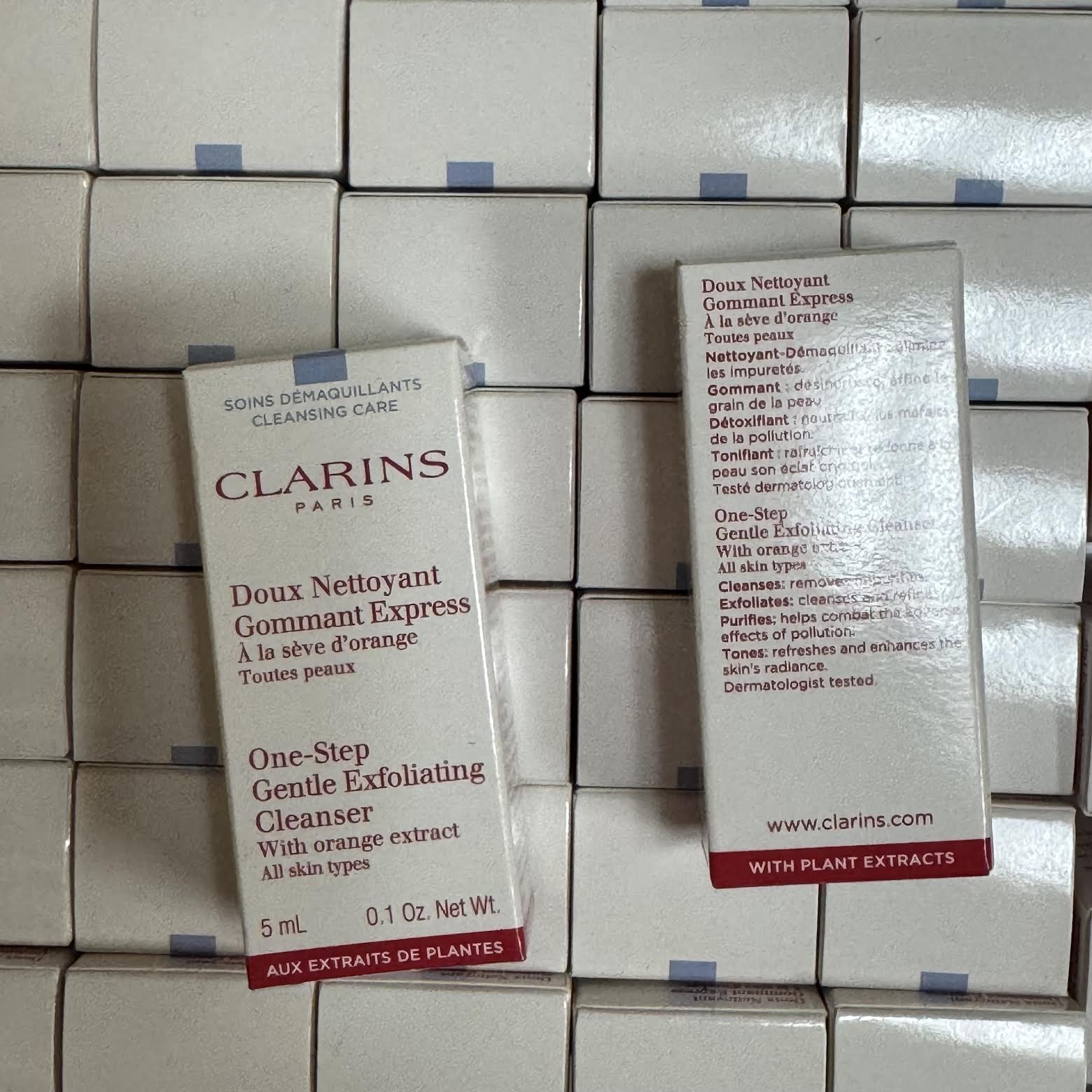 WHOLESALE CLARINS ONE-STEP GENTLE EXFOLIATING CLEANSER 5ml / 0.1 OZ - 100 PIECE LOT