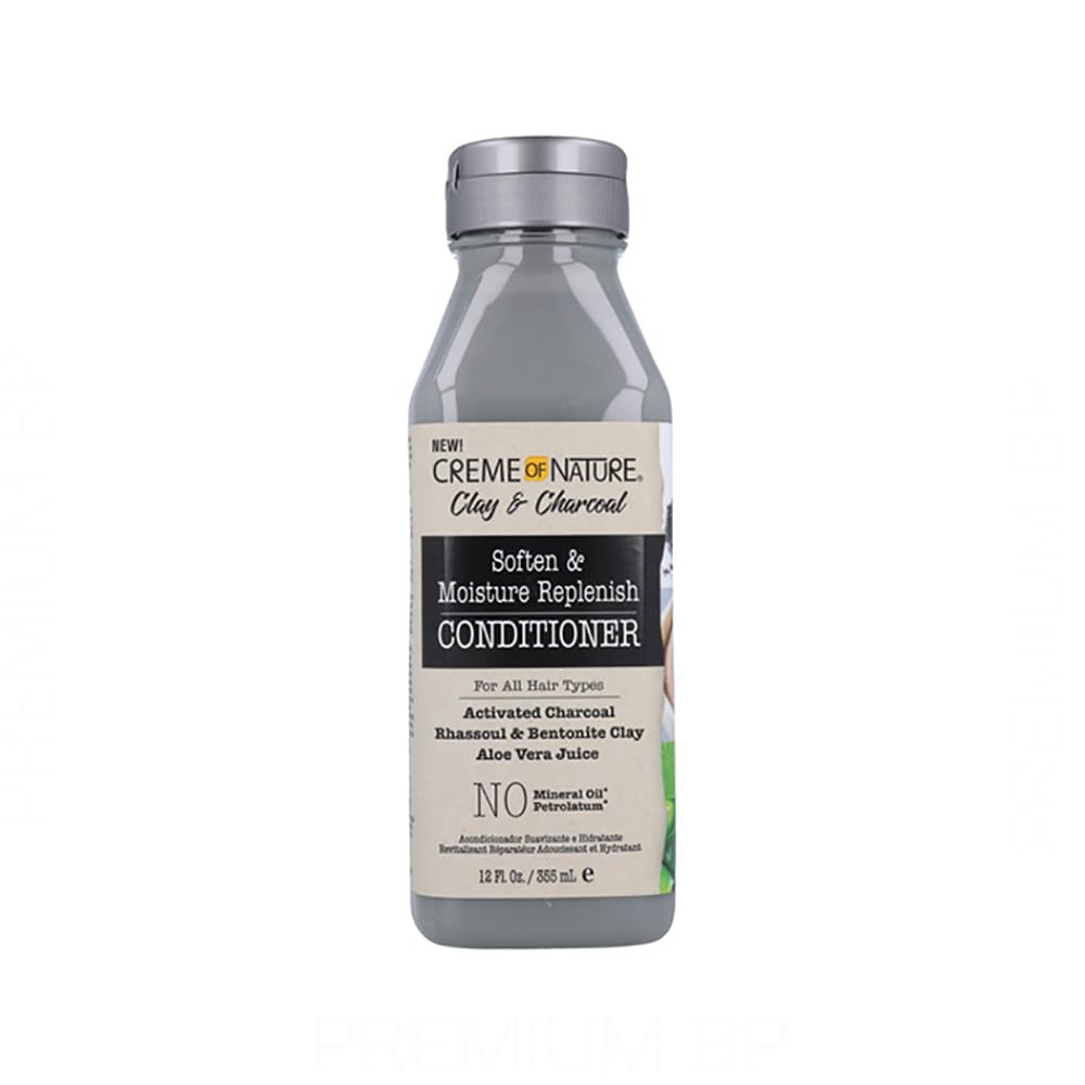 WHOLESALE CREME OF NATURE CLAY & CHARCOAL SOFTEN & MOISTURE REPLENISH CONDITIONER 12 OZ - 48 PIECE LOT