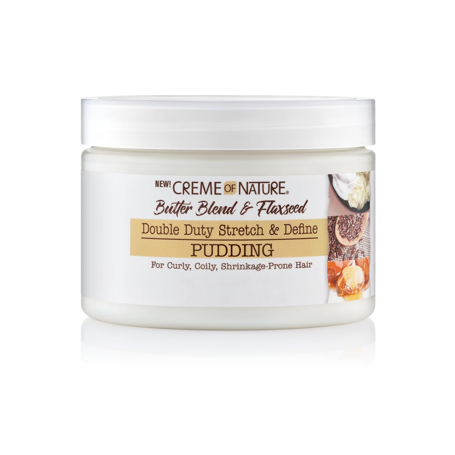 WHOLESALE CREME OF NATURE BUTTER BLEND & FLAXSEED DOUBLE DUTY STRETCH & DEFINE PUDDING 11.5 OZ - 48 PIECE LOT