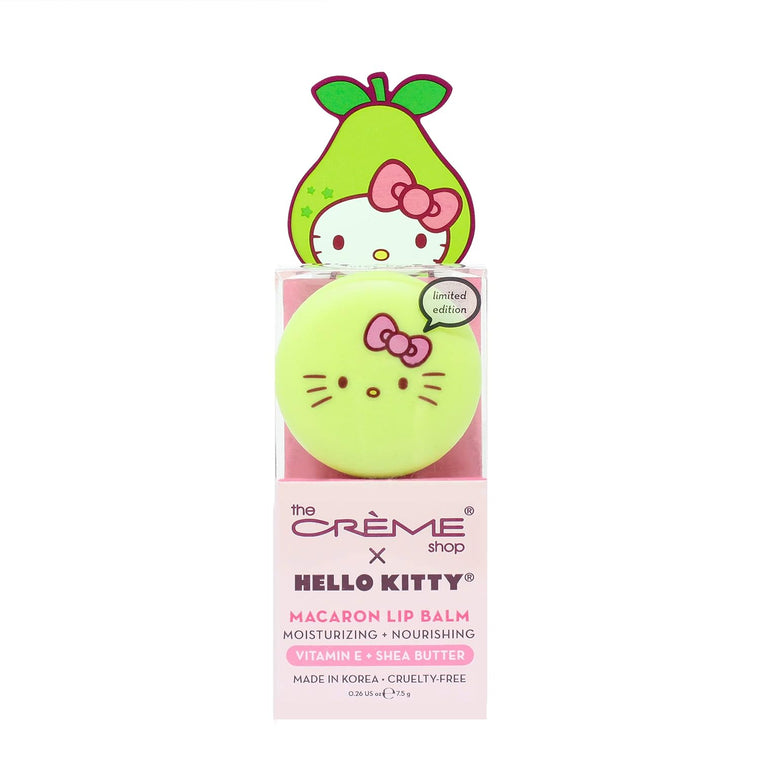 WHOLESALE THE CREME SHOP x HELLO KITTY MACARON LIP BALM - JUICY PEAR - 48 PIECE LOT