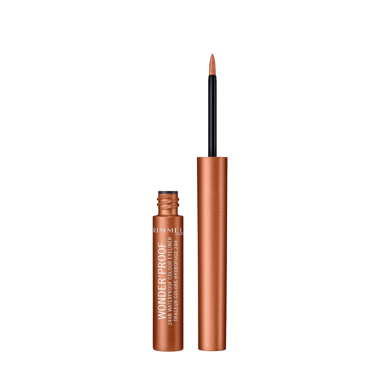 WHOLESALE RIMMEL WONDER'PROOF 24HR WATERPROOF COLOUR EYELINER 0.047 OZ - TRUE COPPER 001 - 72 PIECE LOT