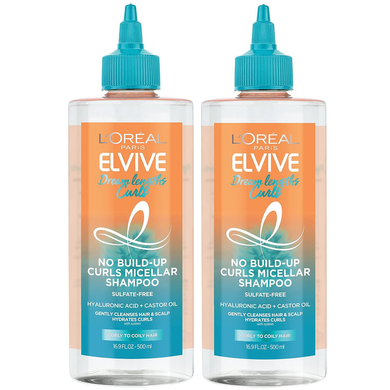 WHOLESALE LOREAL ELVIVE DREAM LENGTHS CURLS NO BUILD-UP CURLS MICELLAR SHAMPOO 16.9 OZ (PACK OF 2) - 48 PIECE LOT