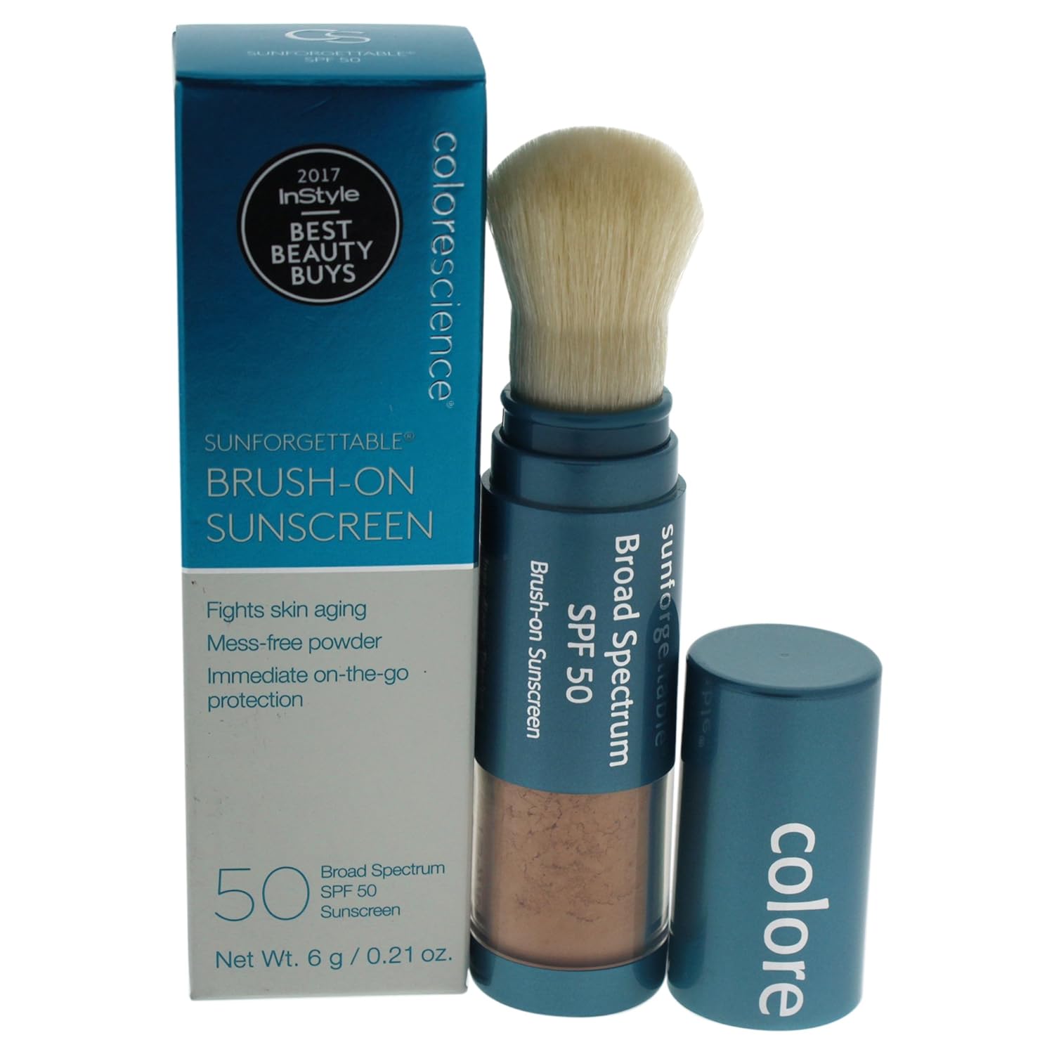 WHOLESALE COLORSCIENCE SUNFORGETTABLE BRUSH ON SUNSCREEN SPF 50, 0.21 OZ - TAN - 48 PIECE LOT