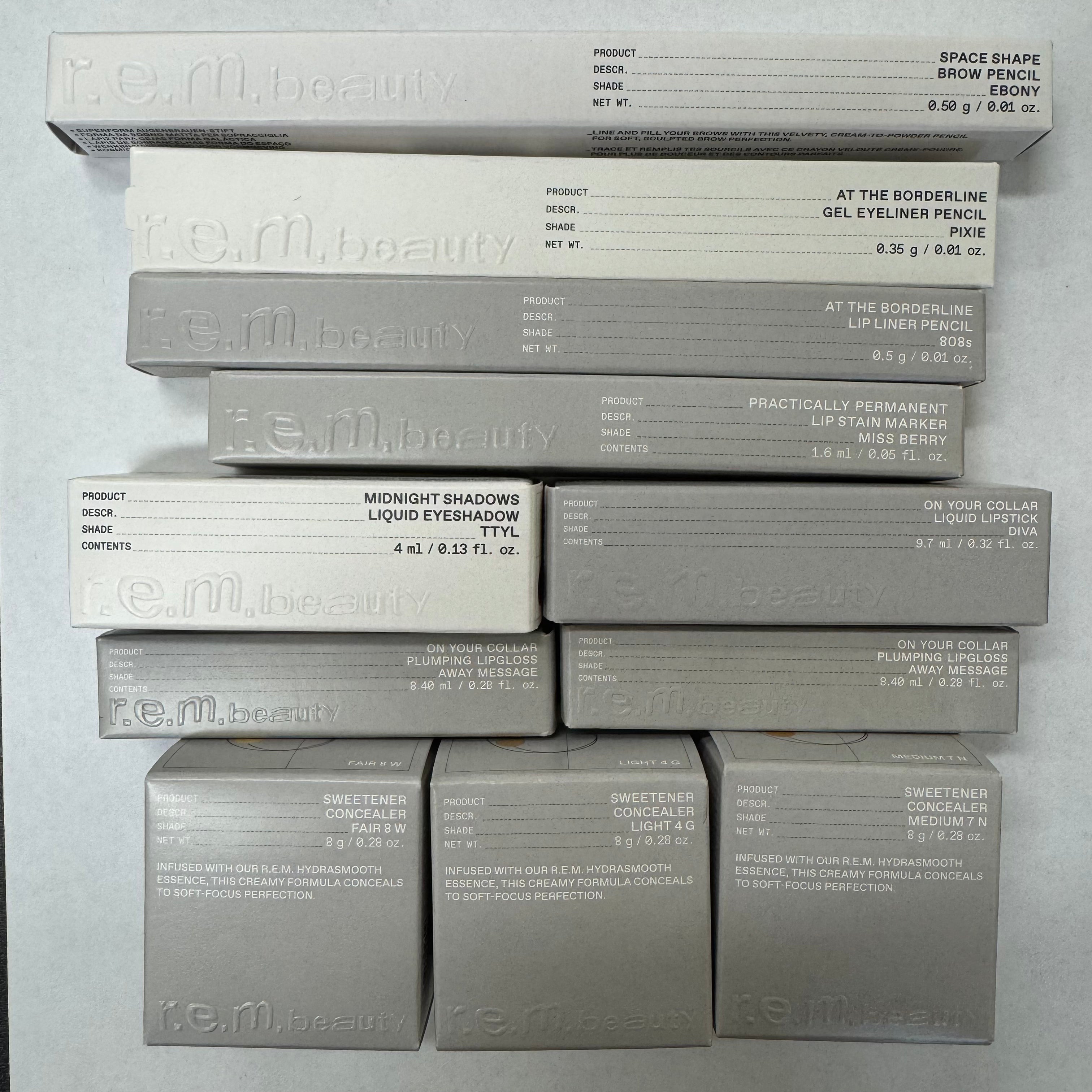 WHOLESALE ASSORTED R.E.M. BEAUTY COSMETICS LOT - 50 PIECE LOT