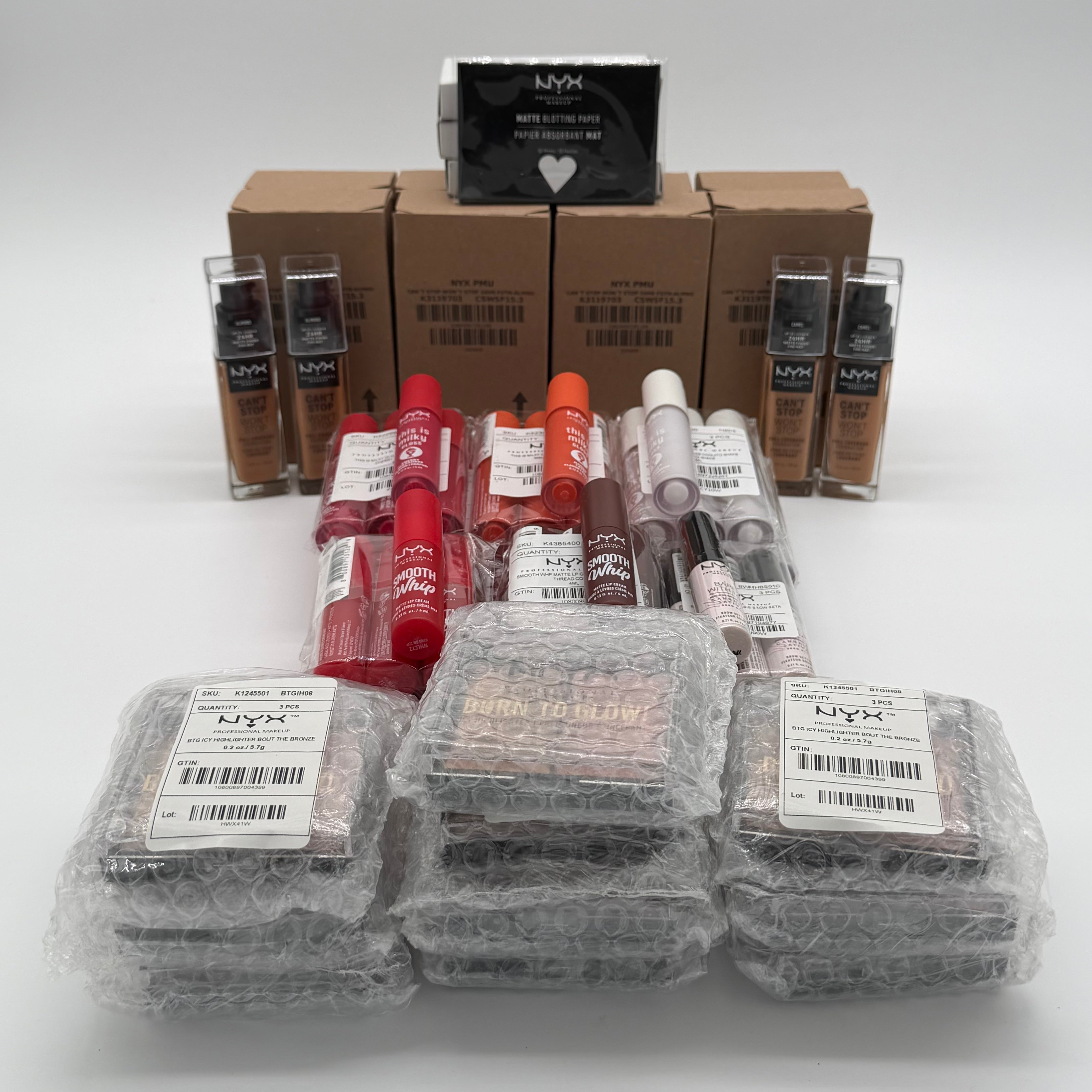 WHOLESALE NYX COSMETICS PACKAGE #1 - 100 PIECE LOT