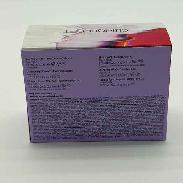 WHOLESALE CLINIQUE 6 PIECE GIFT SET - PURPLE - 50 PIECE LOT