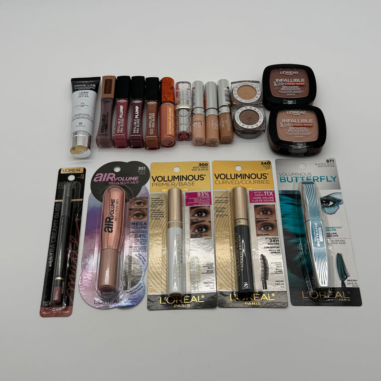 WHOLESALE LOREAL ASSORTED COSMETICS PACKAGE #1 - 100 PIECE LOT