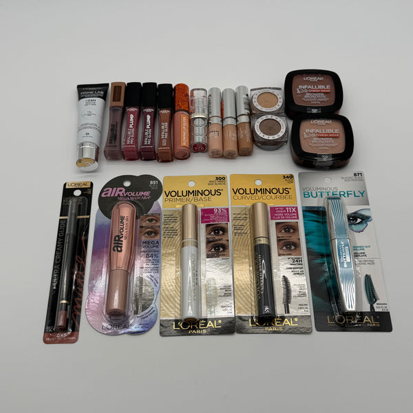WHOLESALE LOREAL ASSORTED COSMETICS PACKAGE #1 - 100 PIECE LOT