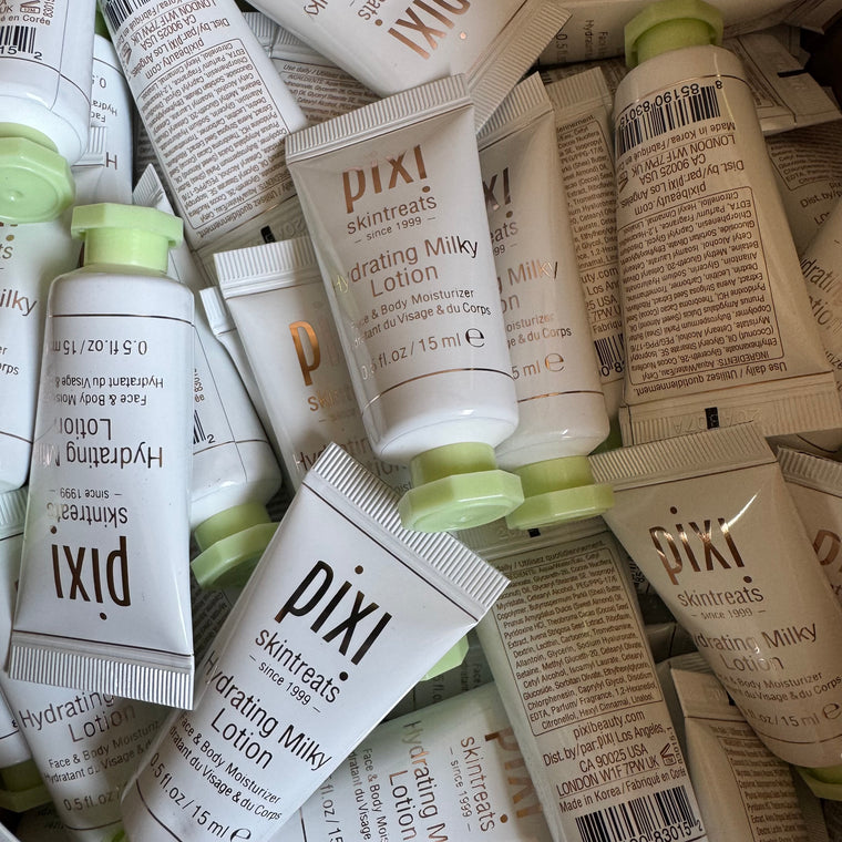WHOLESALE PIXI SKINTREATS HYDRATING MILKY LOTION TRAVEL SIZE 0.5 OZ - 100 PIECE LOT