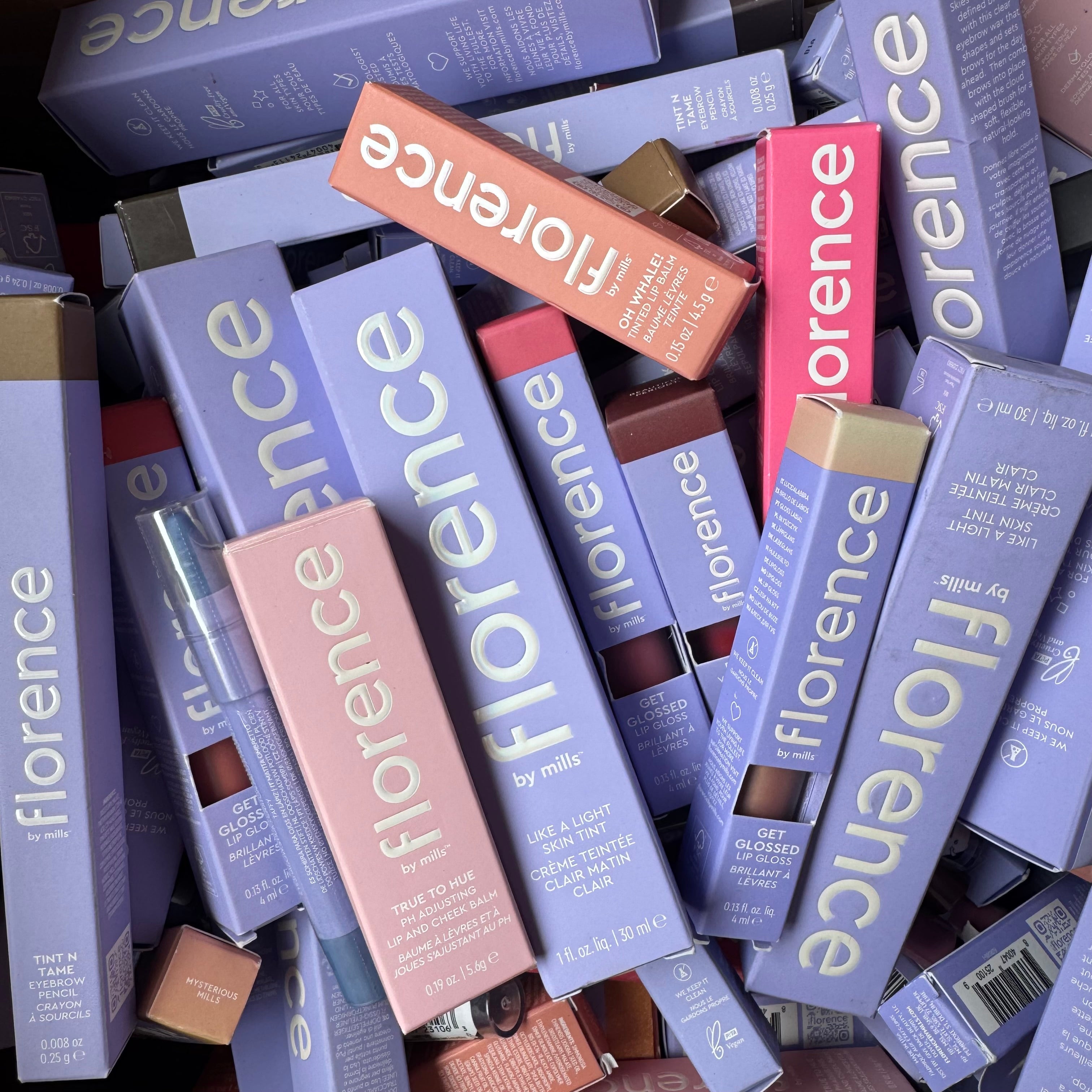 WHOLESALE ASSORTED FLORENCE BY MILLS COSMETICS LOT - 50 PIECE LOT