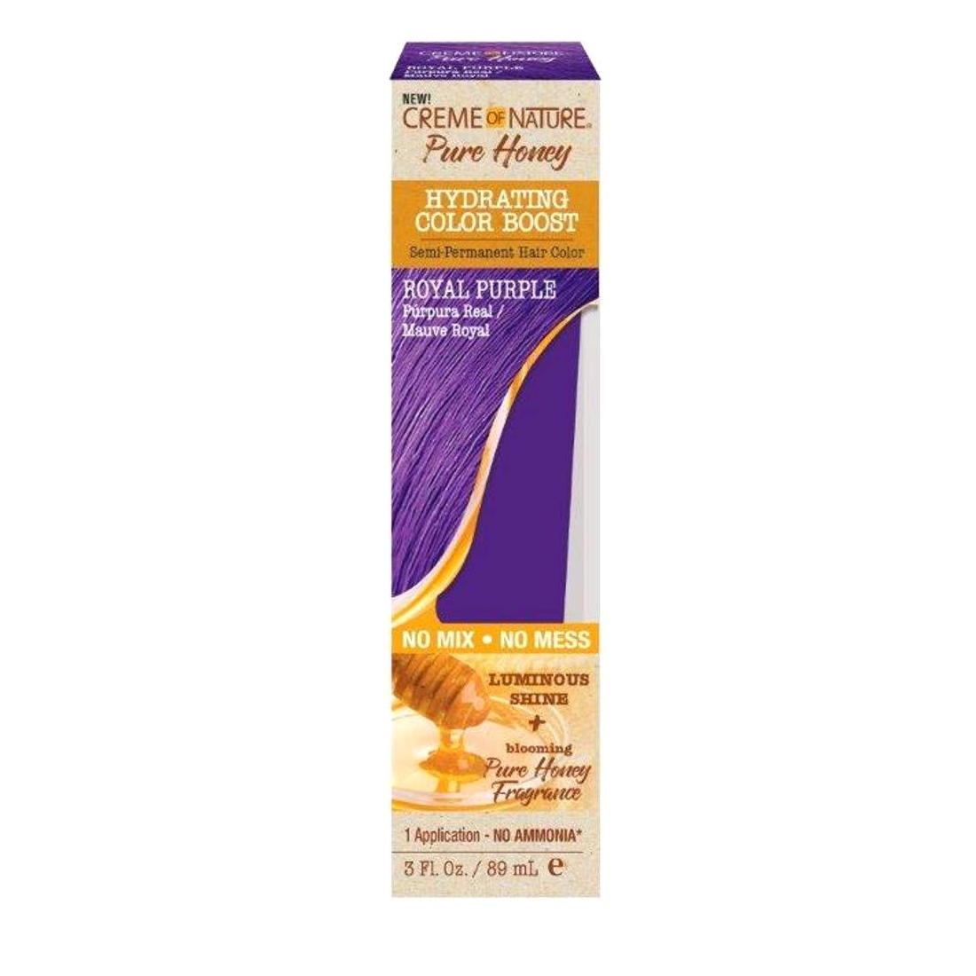 WHOLESALE CREME OF NATURE PURE HONEY HYDRATING COLOR BOOST 3 OZ - ROYAL PURPLE - 48 PIECE LOT