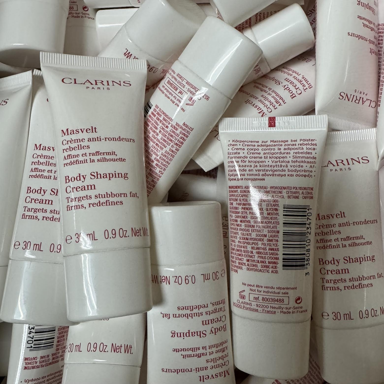WHOLESALE CLARINS MASVELT BODY SHAPING CREAM 30ml / 0.9 OZ - 50 PIECE LOT