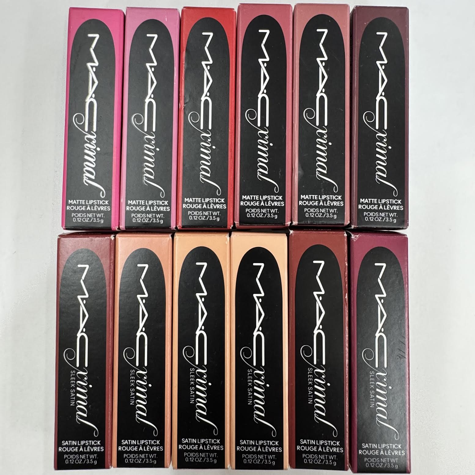 WHOLESALE MAC MACXIMAL MATTE & SATIN LIPSTICK 0.12 OZ - ASSORTED COLORS - 50 PIECE LOT