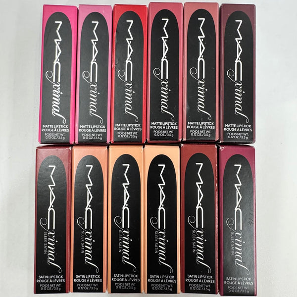 WHOLESALE MAC MACXIMAL MATTE & SATIN LIPSTICK 0.12 OZ - ASSORTED COLORS - 50 PIECE LOT