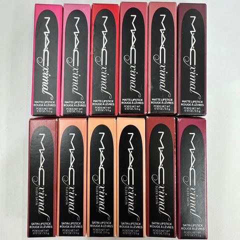 WHOLESALE MAC MACXIMAL MATTE & SATIN LIPSTICK 0.12 OZ - ASSORTED COLORS - 50 PIECE LOT