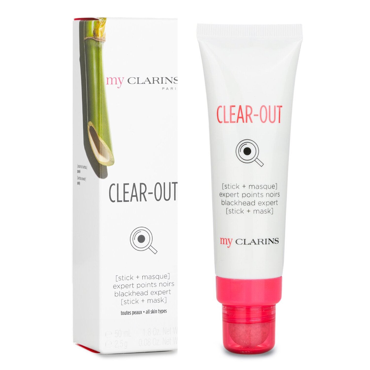 WHOLESALE CLARINS CLEAR-OUT BLACKHEAD EXPERT STICK + MASQUE 1.8 OZ/0.08 OZ - 48 PIECE LOT