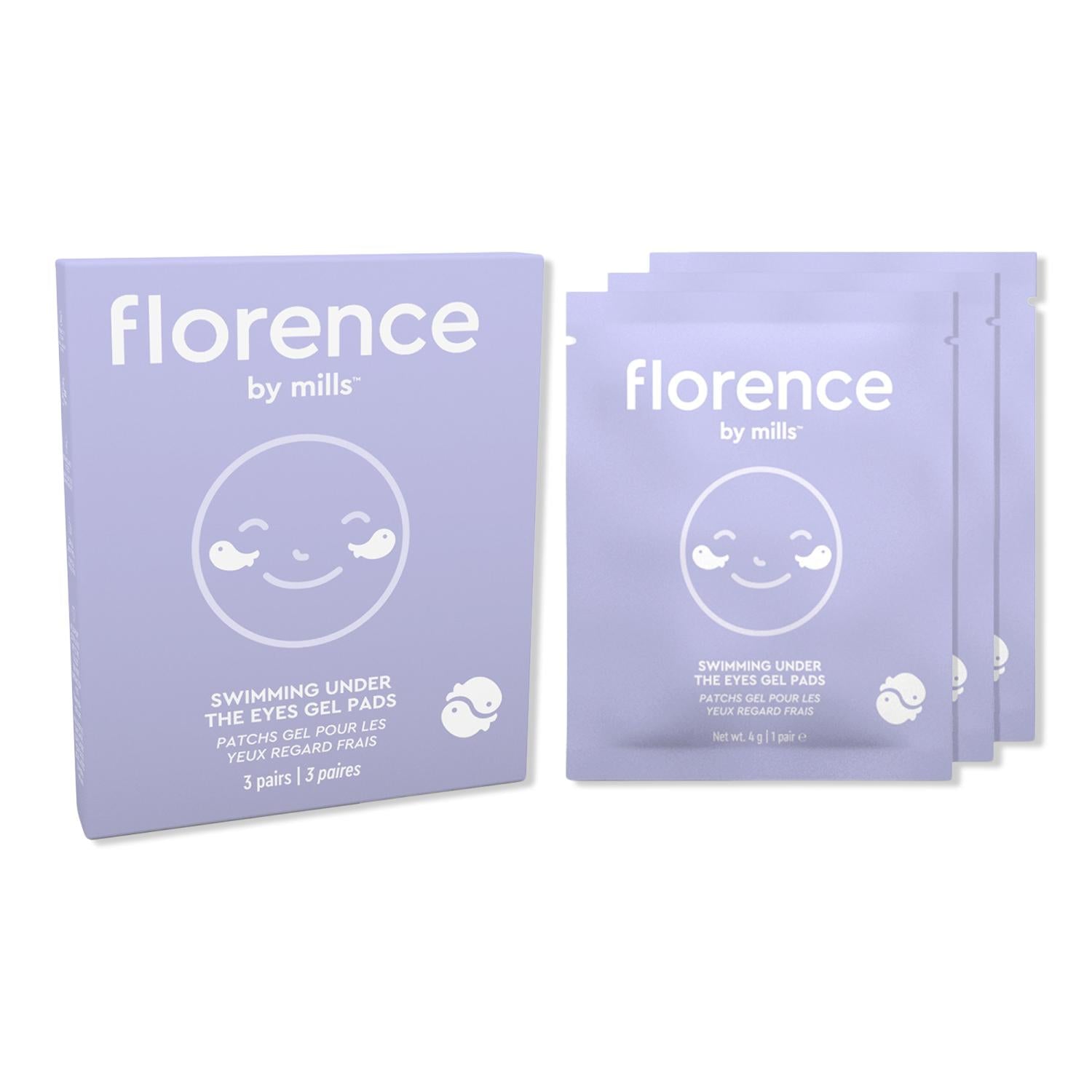 WHOLESALE FLORENCE BY MILLS SWIMMING UNDER THE EYES BRIGHTENING UNDER EYE GEL PADS 3 PAIRS - 48 PIECE LOT