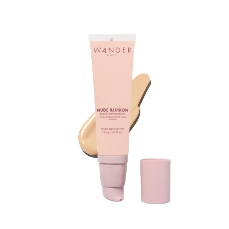 WHOLESALE WANDER BEAUTY NUDE ILLUSION LIQUID FOUNDATION 1.01 OZ - FAIR 02 - 48 PIECE LOT