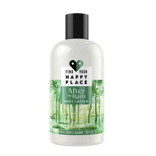WHOLESALE FIND YOUR HAPPY PLACE AFTER THE RAIN BODY LOTION 10 OZ - WHITE BIRCH & JASMINE - 48 PIECE LOT