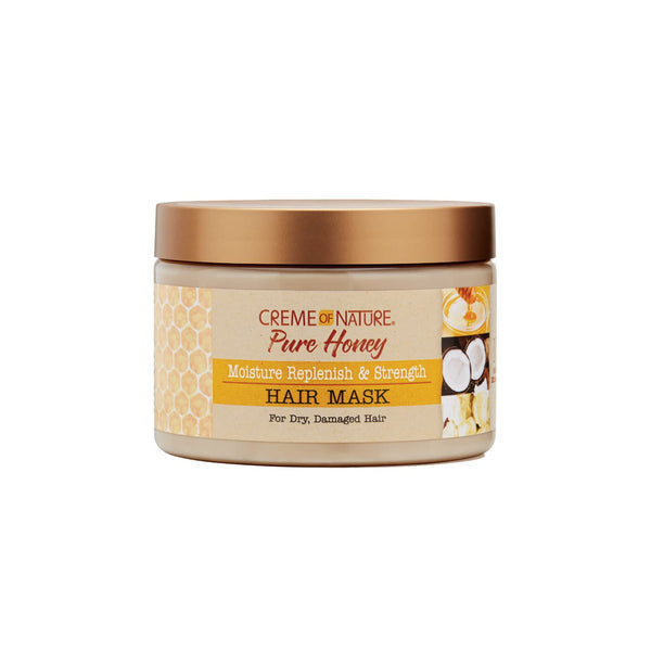 WHOLESALE CREME OF NATURE PURE HONEY MOISTURE REPLENISH & STRENGTH HAIR MASK 11.5 OZ - 48 PIECE LOT