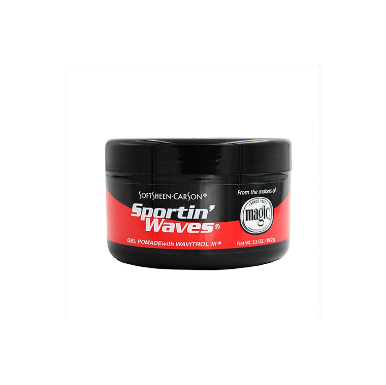 WHOLESALE SOFTSHEEN CARSON SPORTIN' WAVES GEL POMADE WITH WAVITROL III, 3.5 OZ - 48 PIECE LOT