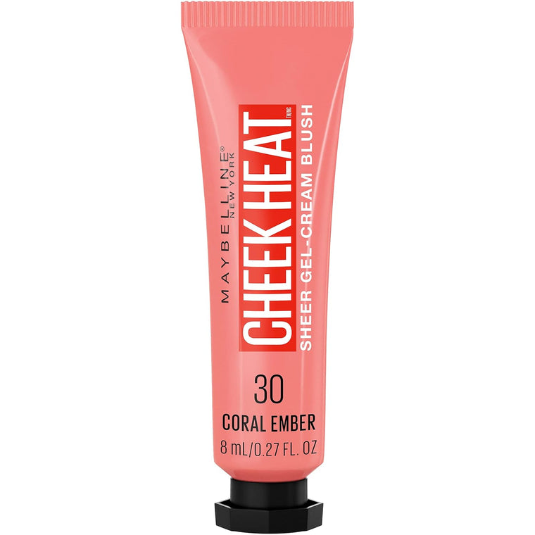 WHOLESALE MAYBELLINE CHEEK HEAT SHEER GEL-CREAM BLUSH 0.27 OZ - CORAL EMBER 30 - 72 PIECE LOT