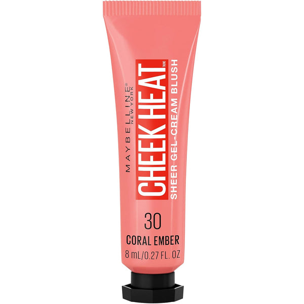 WHOLESALE MAYBELLINE CHEEK HEAT SHEER GEL-CREAM BLUSH 0.27 OZ - CORAL EMBER 30 - 72 PIECE LOT