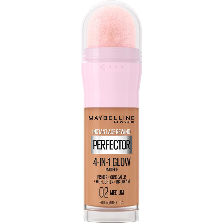 WHOLESALE MAYBELLINE INSTANT AGE REWIND PERFECTOR 4-IN-1 GLOW MAKEUP 0.68 OZ - MEDIUM 02 - 72 PIECE LOT
