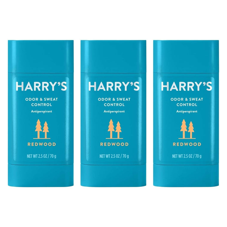 WHOLESALE HARRY'S ODOR & SWEAT CONTROL ANTIPERSPIRANT DEODORANT 2.5 OZ (PACK OF 3) - REDWOOD - 48 PIECE LOT