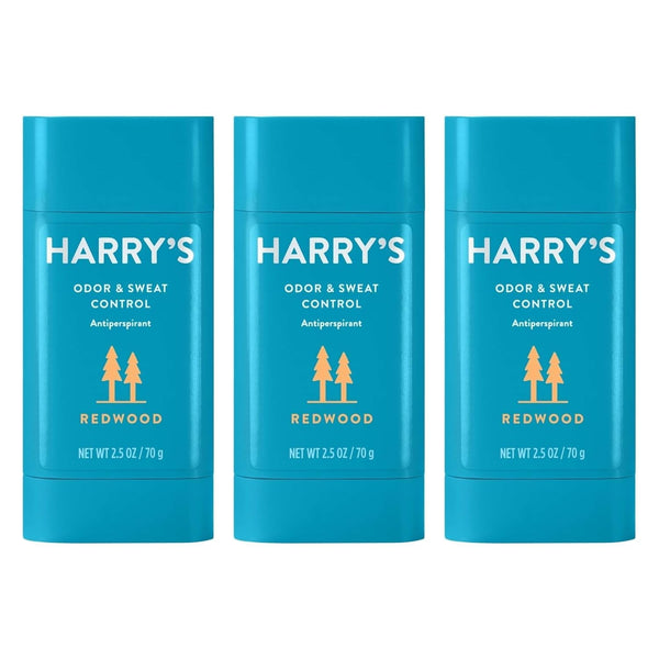 WHOLESALE HARRY'S ODOR & SWEAT CONTROL ANTIPERSPIRANT DEODORANT 2.5 OZ (PACK OF 3) - REDWOOD - 48 PIECE LOT