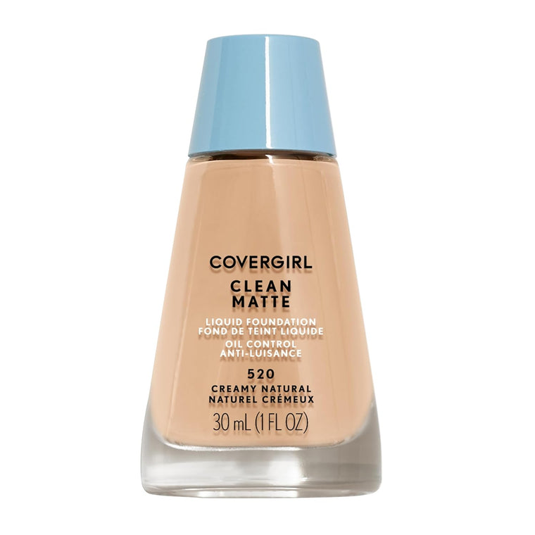 WHOLESALE COVERGIRL CLEAN MATTE LIQUID FOUNDATION 1 OZ - CREAMY NATURAL 520 - 72 PIECE LOT