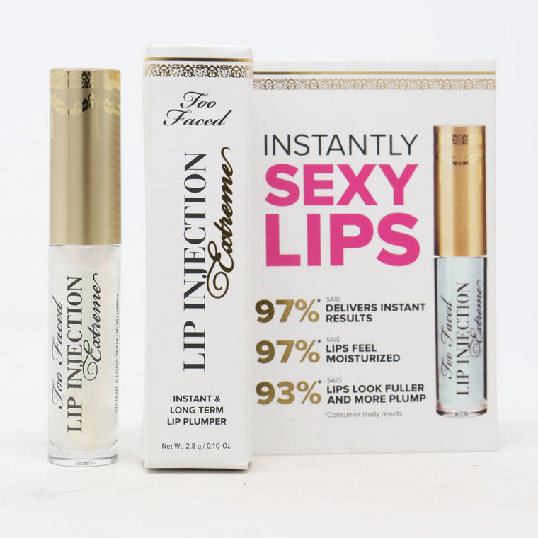 WHOLESALE TOO FACED LIP INJECTION EXTREME INSTANT & LONG TERM LIP PLUMPER MINI SIZE 0.10 OZ - CLEAR - 50 PIECE LOT