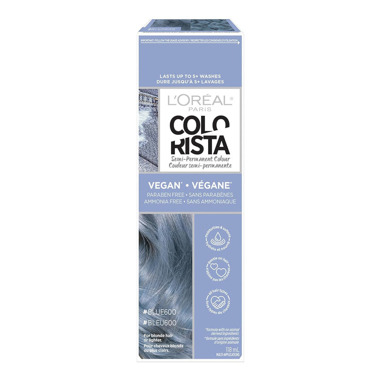 WHOLESALE LOREAL COLORISTA SEMI-PERMANENT HAIR COLOR FOR BLEACHED, LIGHT BLONDE OR HIGHLIGHTED HAIR - #BLUE600  - 48 PIECE LOT