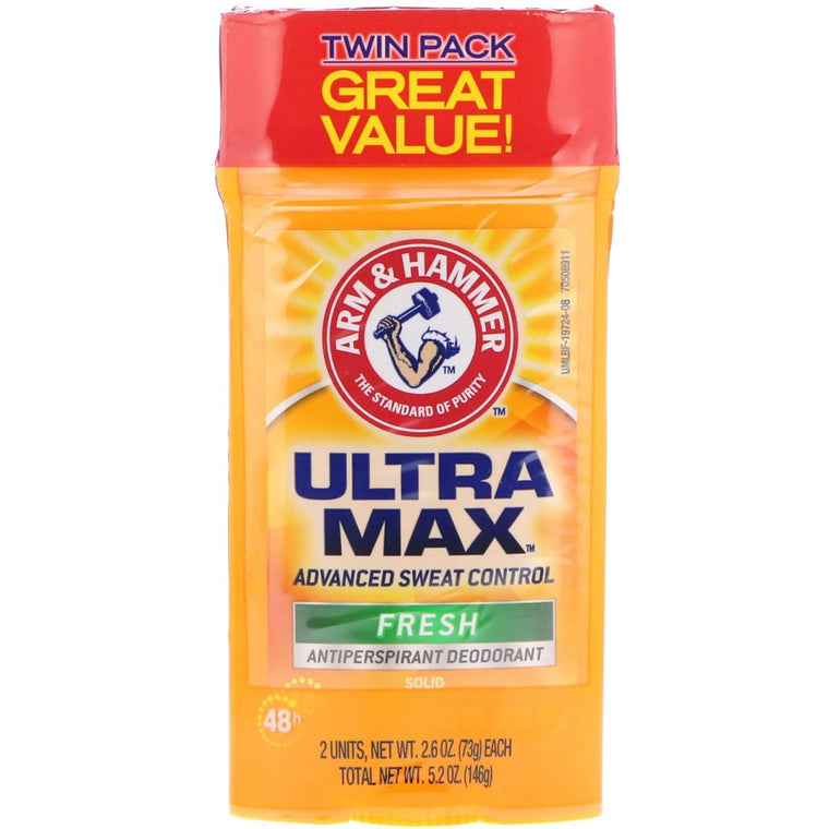 WHOLESALE ARM & HAMMER ULTRA MAX ANTIPERSPIRANT DEODORANT 2.6 OZ (PACK OF 2) - FRESH - 48 PIECE LOT