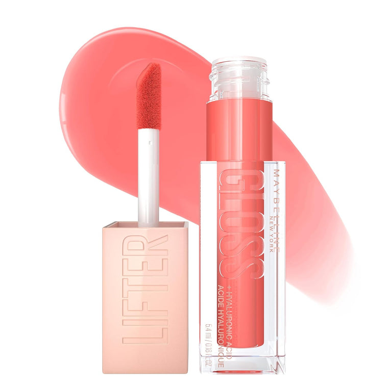 WHOLESALE MAYBELLINE LIP LIFTER GLOSS HYDRATING LIP GLOSS WITH HYALURONIC ACID - PEACH RING 22 - 72 PIECE LOT