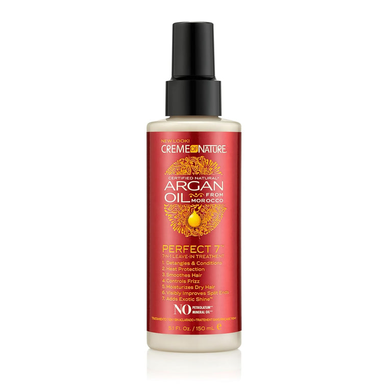 WHOLESALE CREME OF NATURE ARGAN OIL FROM MOROCCO PERFECT 7 LEAVE-IN TREATMENT 5.1 OZ - 48 PIECE LOT