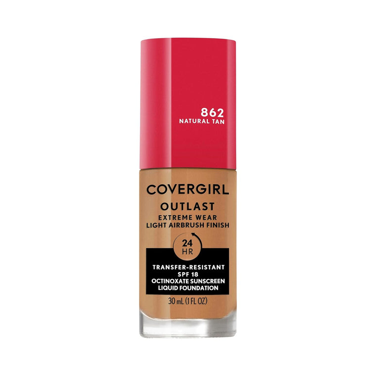 WHOLESALE COVERGIRL OUTLAST EXTREME WEAR 3-IN-1 FOUNDATION 1 OZ - NATURAL TAN 862 - 72 PIECE LOT