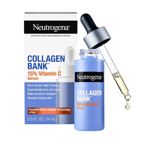 WHOLESALE NEUTROGENA COLLAGEN BANK 15% VITAMIN C SERUM 0.5 OZ - 48 PIECE LOT