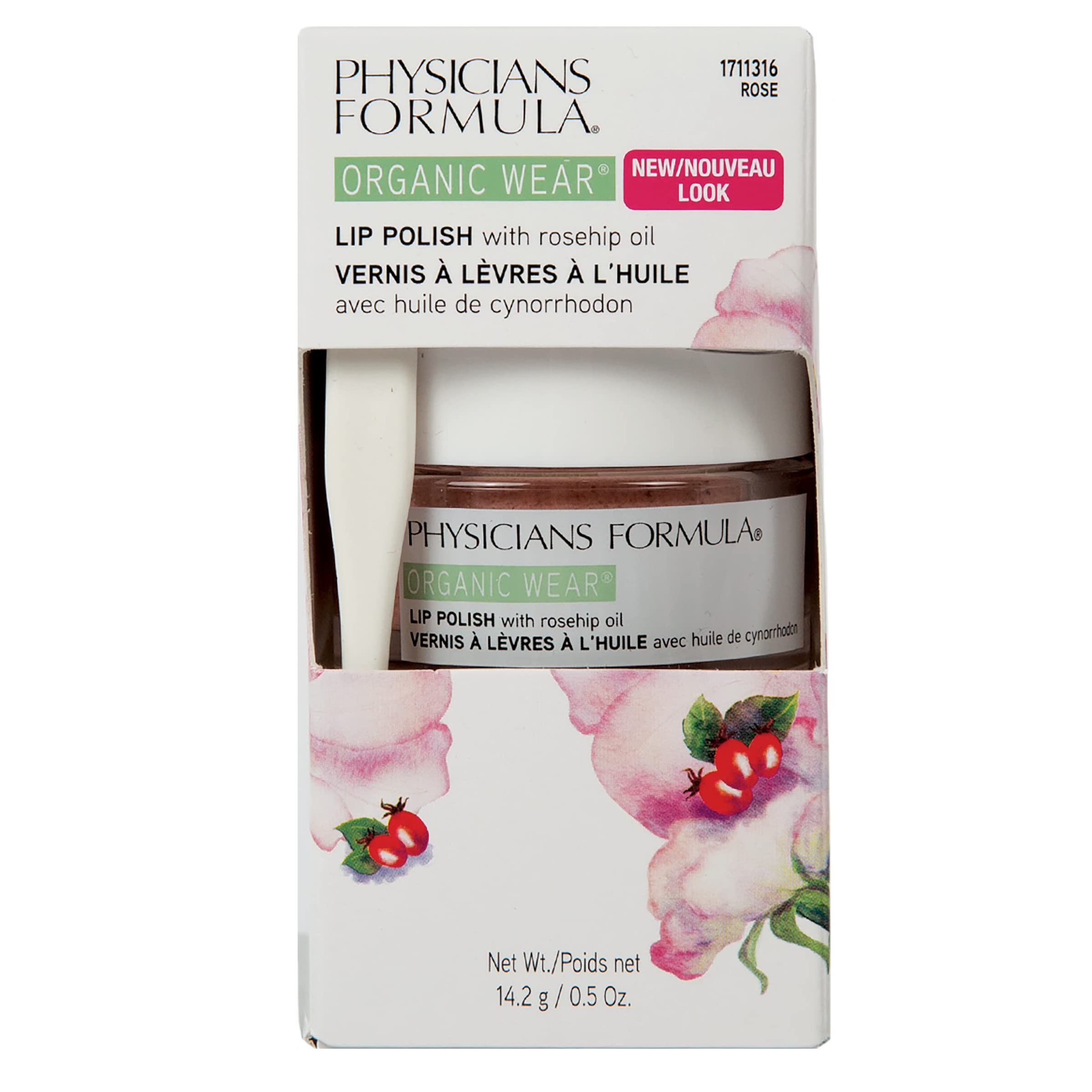 WHOLESALE PHYSICIANS FORMULA ORGANIC WEAR LIP POLISH WITH ROSEHIP OIL 0.5 OZ - ROSE - 48 PIECE LOT