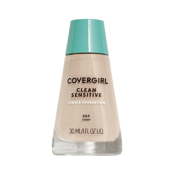WHOLESALE COVERGIRL CLEAN SENSITIVE SKIN LIQUID FOUNDATION 1 OZ - IVORY 505 - 72 PIECE LOT