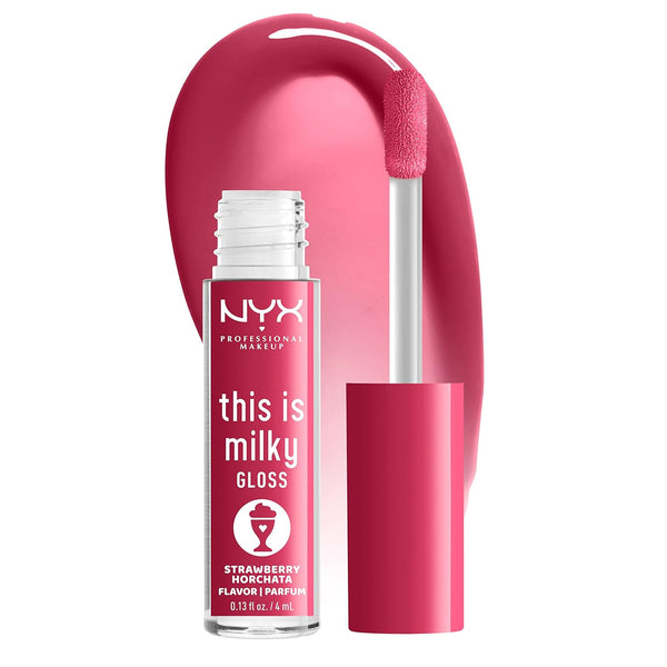 WHOLESALE NYX THIS IS MILKY LIP GLOSS 0.13 OZ - STRAWBERRY HORCHATA - 72 PIECE LOT