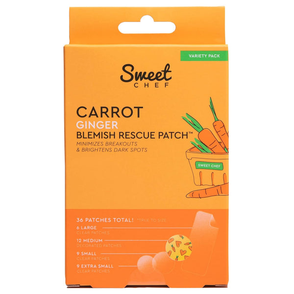 WHOLESALE SWEET CHEF CARROT GINGER BLEMISH RESCUE PATCH - 36 PATCHES - 48 PIECE LOT