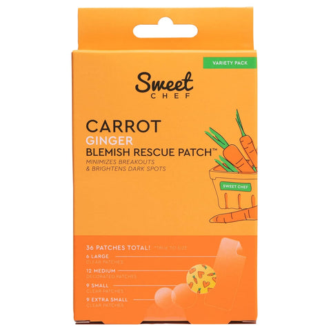 WHOLESALE SWEET CHEF CARROT GINGER BLEMISH RESCUE PATCH - 36 PATCHES - 48 PIECE LOT