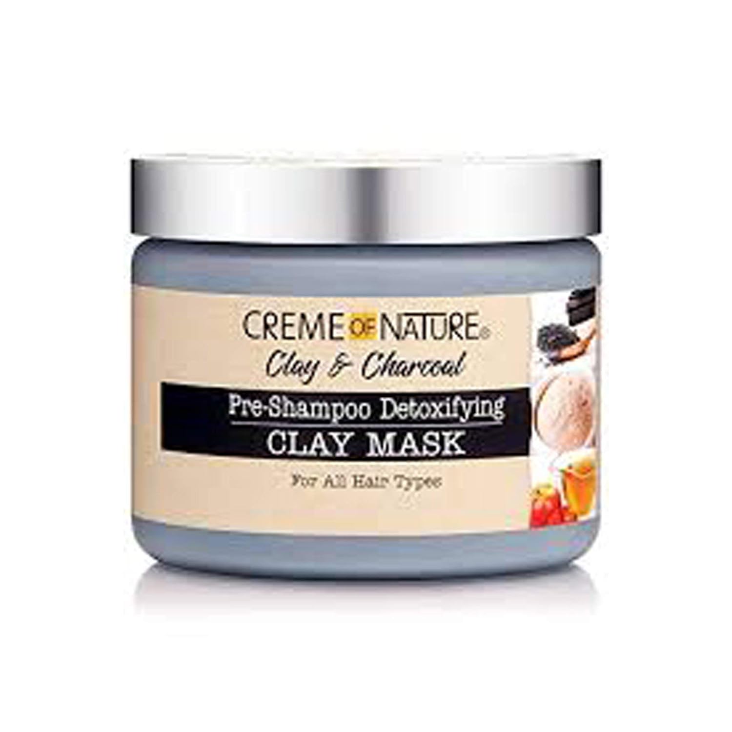 WHOLESALE CREME OF NATURE CLAY & CHARCOAL PRE-SHAMPOO DETOXIFYING CLAY MASK 11.5 OZ - 48 PIECE LOT