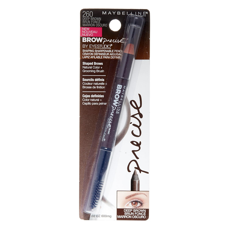 WHOLESALE MAYBELLINE BROW PRECISE SHAPING EYEBROW PENCIL 0.02 OZ  - DEEP BROWN 260 - 72 PIECE LOT