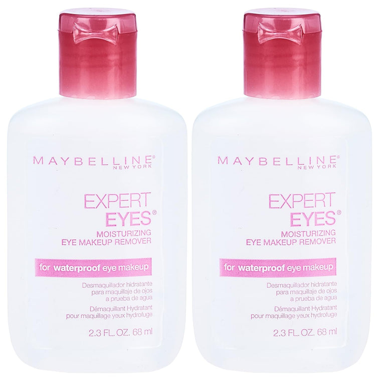 WHOLESALE MAYBELLINE EXPERT EYES MOISTURIZING EYE MAKEUP REMOVER FOR WATERPROOF EYE MAKEUP 2.3 OZ (PACK OF 2) - 72 PIECE LOT