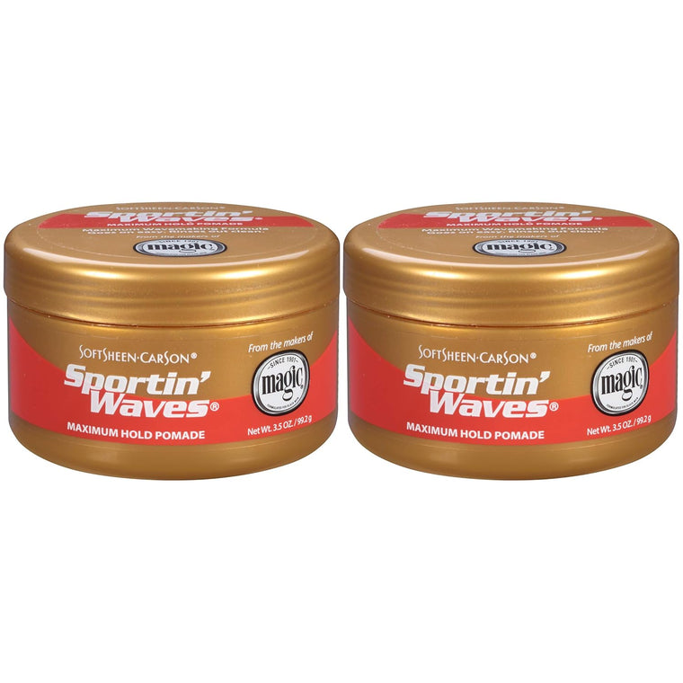 WHOLESALE SOFTSHEEN CARSON SPORTIN' WAVES MAXIMUM HOLD POMADE 3.5 OZ (PACK OF 2) - 48 PIECE LOT