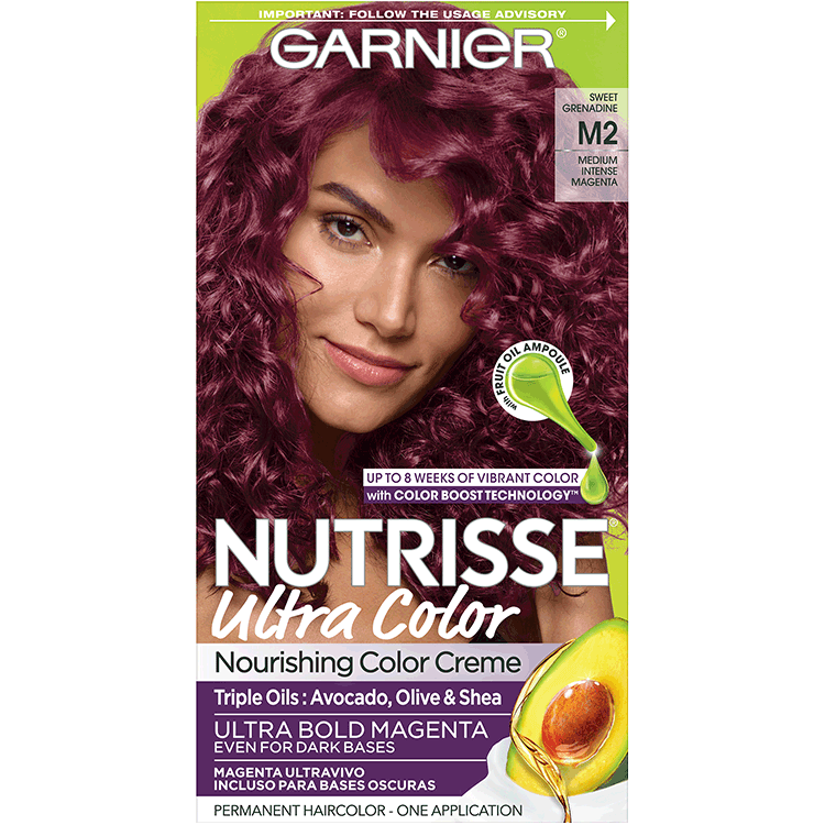 WHOLESALE GARNIER NUTRISSE ULTRA COLOR NOURISHING HAIR COLOR CREME - SWEET GRENADINE M2  - 48 PIECE LOT