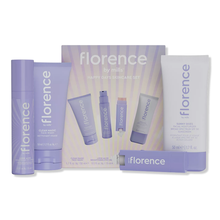 WHOLESALE FLORENCE BY MILLS HAPPY DAYS 4 PIECE SKINCARE SET - 48 PIECE LOT