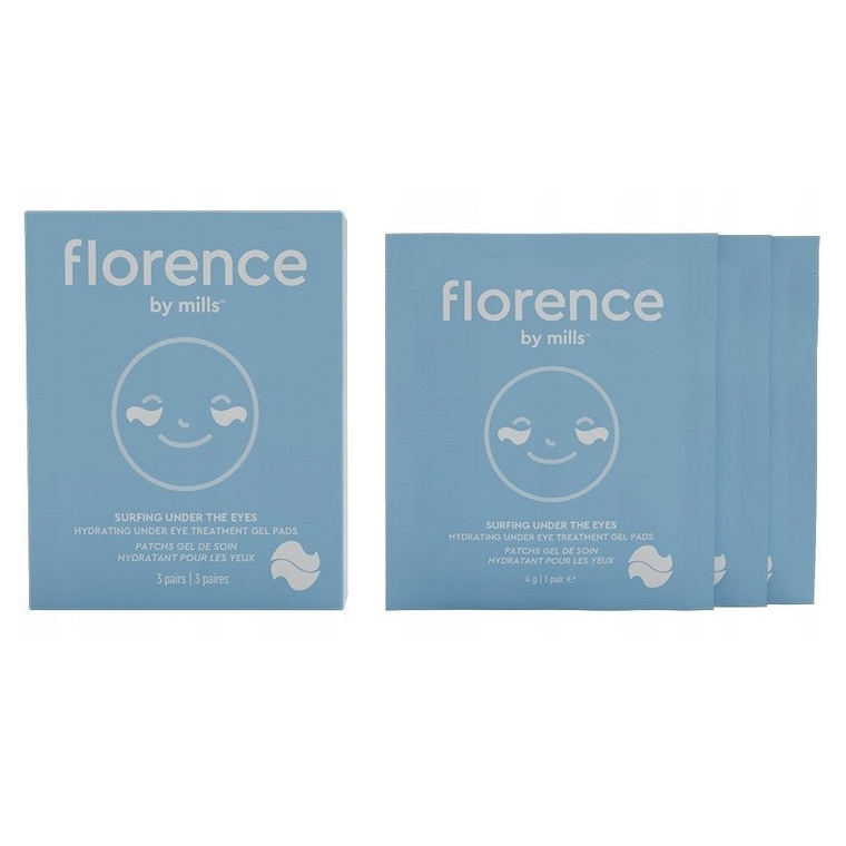 WHOLESALE FLORENCE BY MILLS SURFING UNDER THE EYES HYDRATING UNDER EYE TREATMENT GEL PADS 3 PAIRS - 48 PIECE LOT